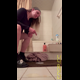 Miss Marilyn squats over a clear container in a bathroom and shows the poop in it. Presented in 720P vertical HD format. About 1.5 minutes.